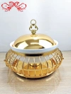 DF68093 stainless steel buffet stove Hotel Restaurant Circular heating and insulation stove Hydraulic transparent cover stove DF Trading House Specification image